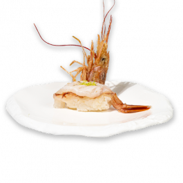 NIGIRI GAMBAS ROJO FLAMBEADO